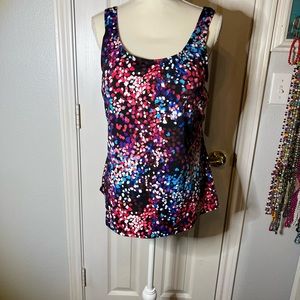 Multicolor swim suit top only.